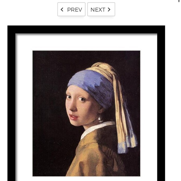 Framed Art Print Girl with the Pearl Earring - Picture 1 of 2